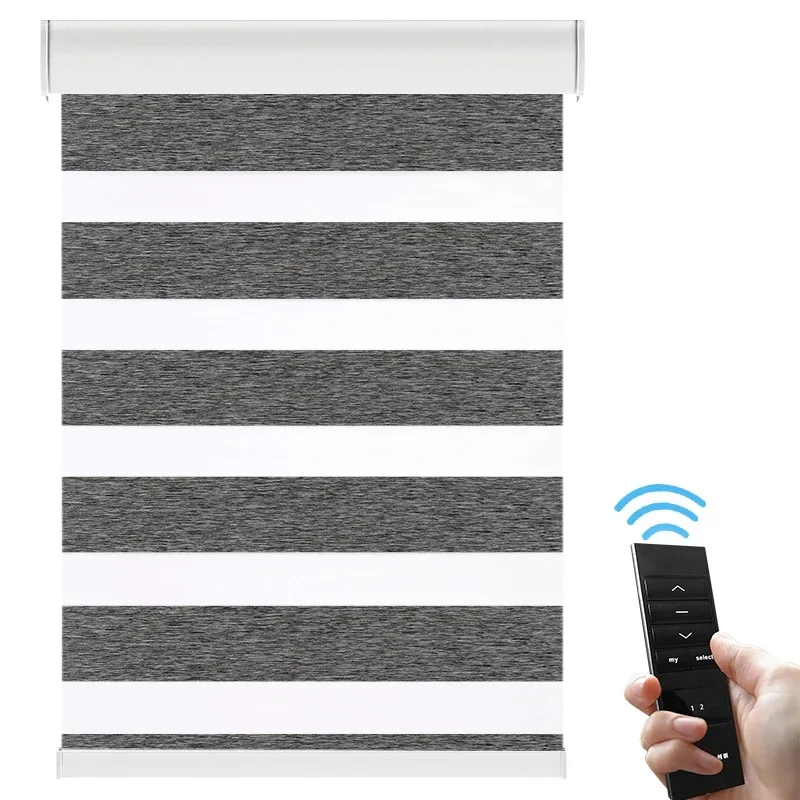 【Best Selling】High Quality Smart Wifi Motorized Zebra Roller Blinds Shades