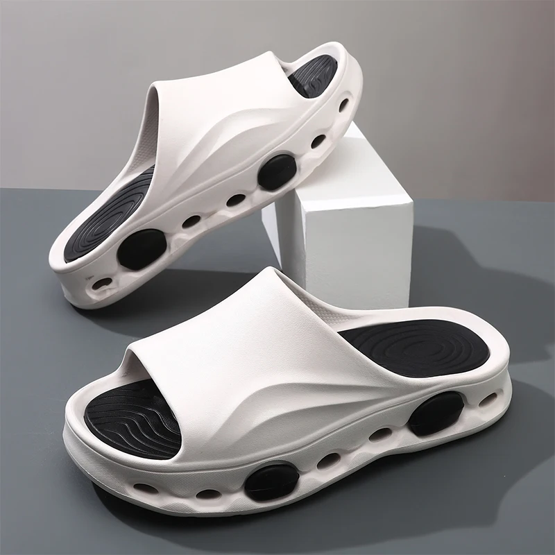 2026 Men's New Trendy Color Matching Slippers Outdoor Leisure Sports Driving Thick-Soled Anti-Slip Wear-Resistant Beach Sandals