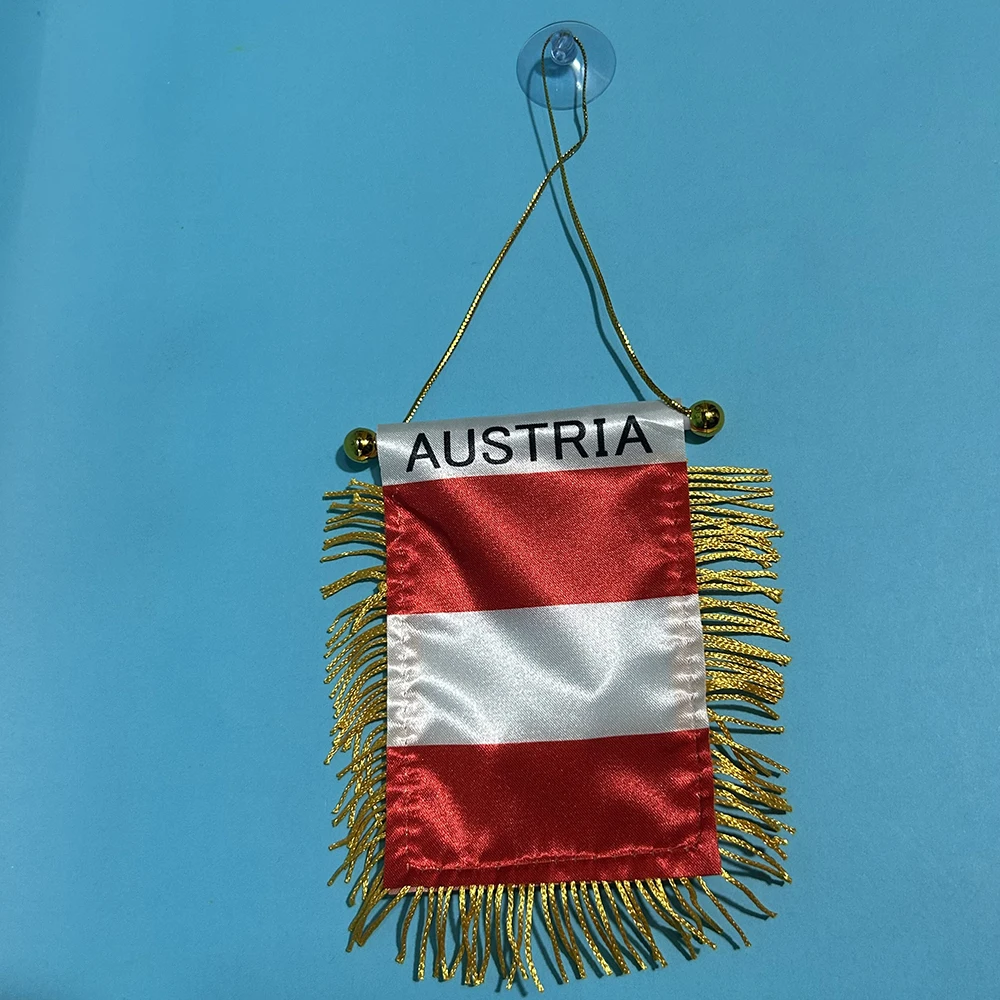 Bandera Austria ventana coche 8x12 cm poliéster doble cara impresa - imagen 5