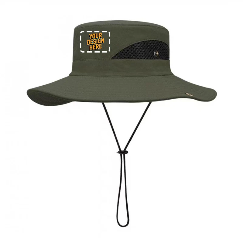 قبعة مخصصة بشعار دلو قبعة للرجال والنساء قبعة صلبة تصميم العلامة التجارية DIY طباعة الصيف قبعة الصيادين للجنسين