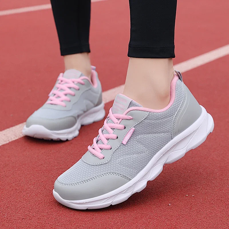 2024 Zwart Roze Vrouwen Marathon Jogging Schoenen Ademende Vrouw Atletische Hardloopschoenen Fitness Gym Sport Wandelen Sneakers