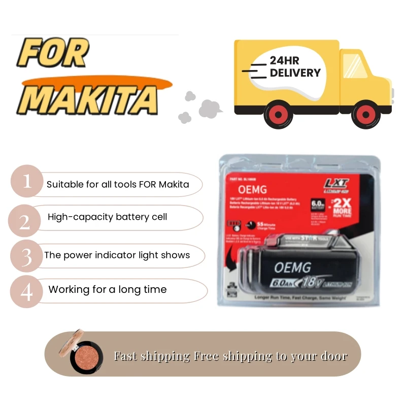 🔥 ДЛЯ Makita 18 В 6,0 Ач LXT Аккумулятор: малотемпературная работа ДЛЯ Makita 18 В 6 Ач Аккумулятор: инструменты LXT мощностью 18 В с увеличенным временем запуска,