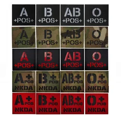 IR Reflective CP Camo Armband Morale Backpack Laser-cut Blood Group Badge NKDA Tactical Rescue Hook Backpack Patch for Colthing