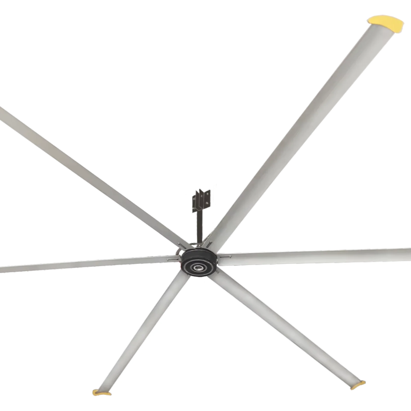 

24-футовый промышленный потолочный вентилятор HVLS, двигатель PMSM, большой вентилятор 7,32 м, склад, ферма, ресторан, строительная промышленность, мощность 220 В постоянного/переменного тока