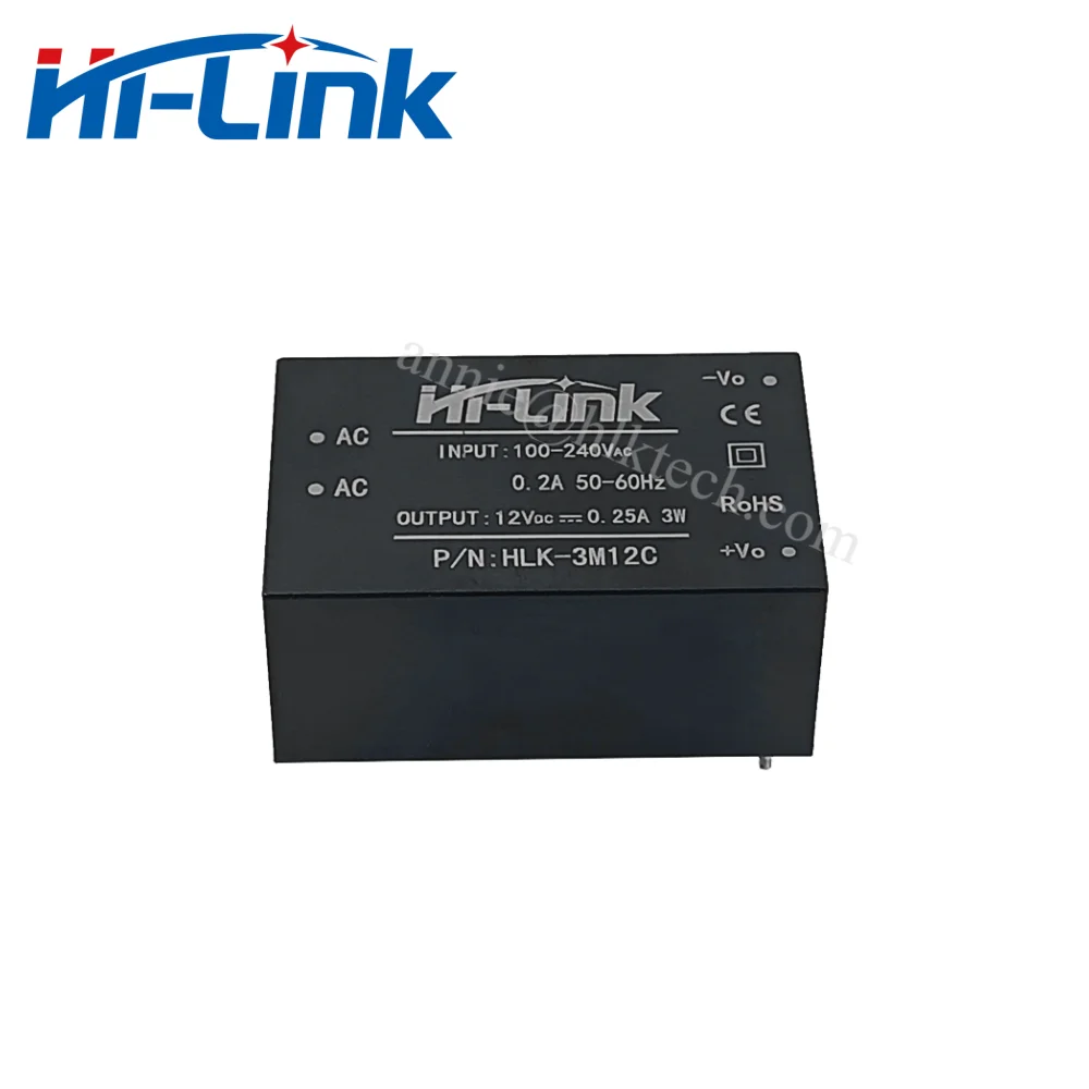 Hilink New 220V to 3.3V 5V 9V 12V 15V 24V 3W C Series AC DC Built-in EMC Circuit  Isolated Power Supply Module HLK-3M05C