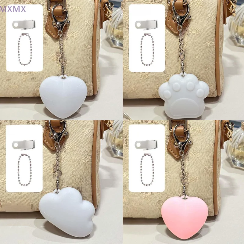 {MX} Cute Heart Cat Claw Shape Touch Sensor Glowing Light LED Automatic Sensing Purse Keychain Handbag Night Light