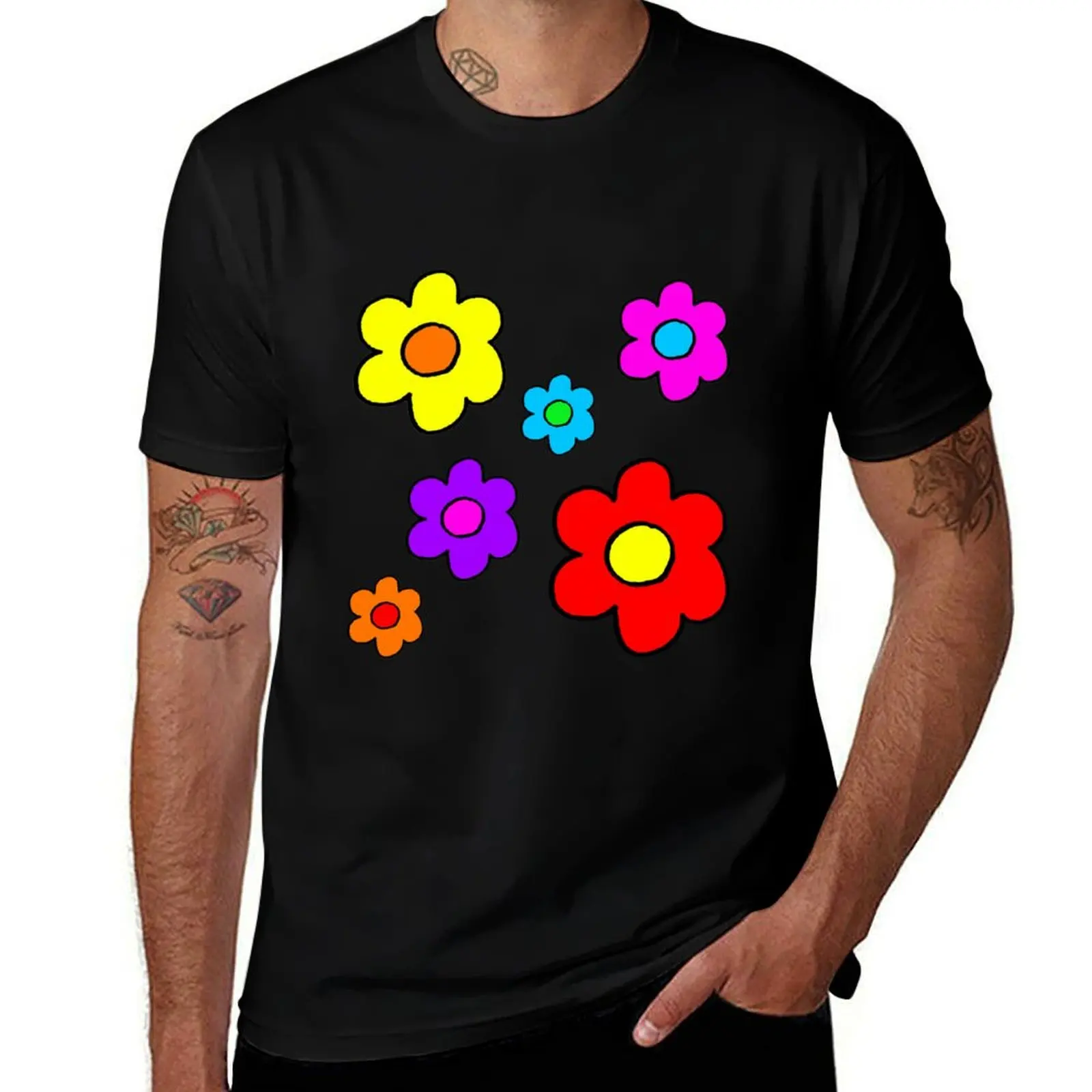 

Pop Flowers T-Shirt animal prinfor boys affliction shirts plain black t shirts men