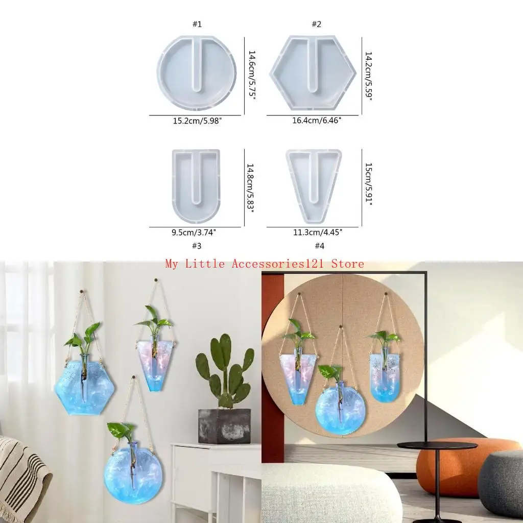 

Wall Hanging Acrylic Test Tube Planter Silicone Vase Holder Mold for Home Decor