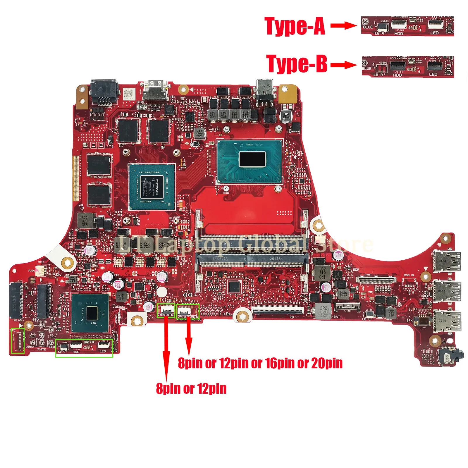 LT Laptop G531G Mainboard For ASUS ROG Strix-G G531GT GL531GT G731GT GL731GT FX531GT Laptop motherboard i5 i7 9th Gen GTX1650/4G