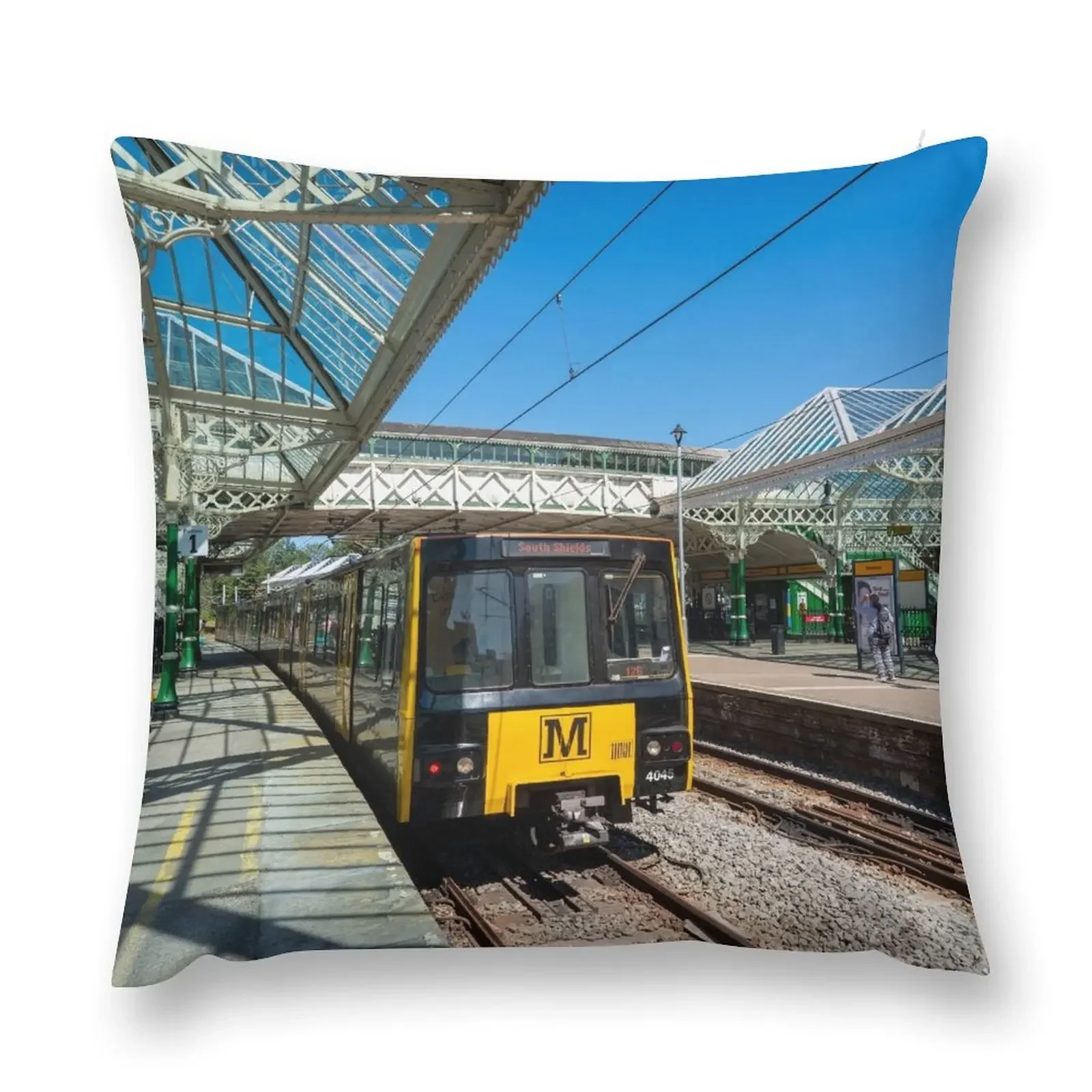 Tynemouth Metro Train Throw Pillow christmas pillowcases Marble Cushion Cover Pillowcases For Pillows pillow