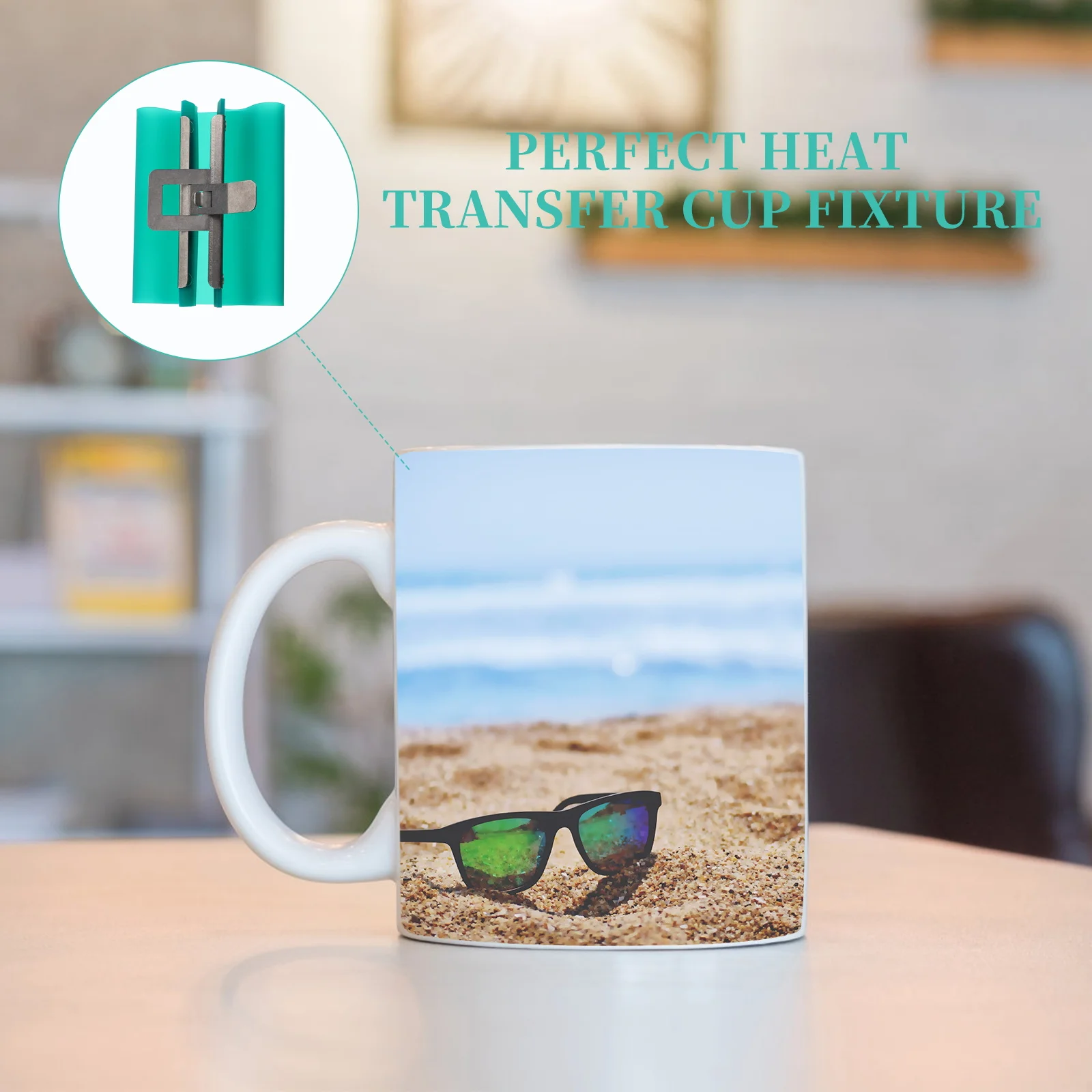 

Straight Cup Clamp Grip Silicone Fixture Sublimation Latte Mug Transfer Heat Wrap Holder
