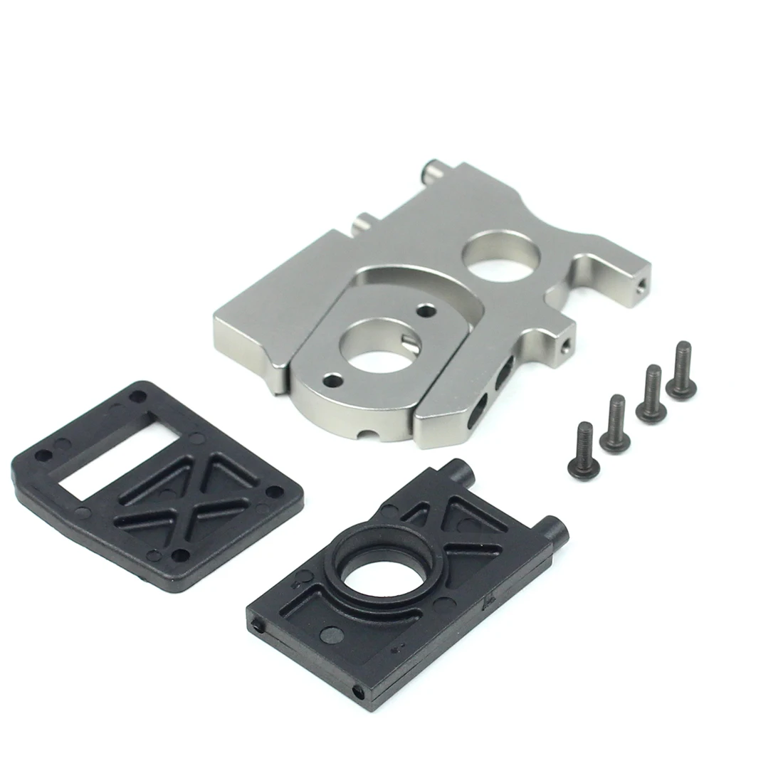 Silver RC 1:8 Metal Upgrade Motor Mounting Mount Fixed Bracket Holder for Kyosho HSP FS 1/8 RC Car