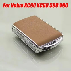가죽 합금 자동차 키 포브 케이스 커버, 원격 키 체인, 볼보 XC90 XC60 S90 S60 V90