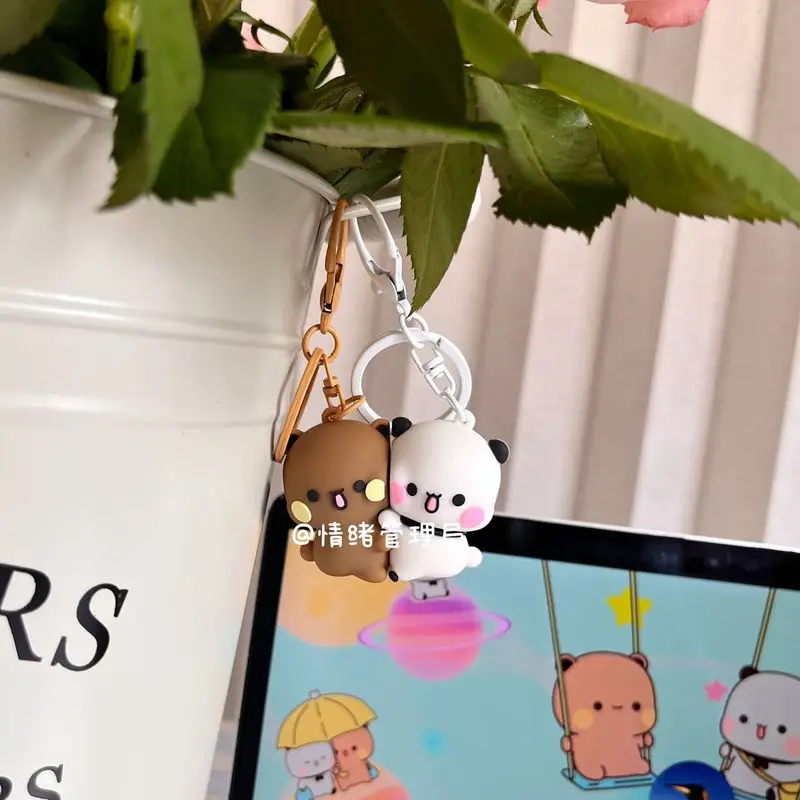 Panda Bubu And Yier Magnetic Hug Keychain Cartoon Panda Bubu And Dudu Magnetic Pendant Keychain Backpack Pendant Keychain Gift