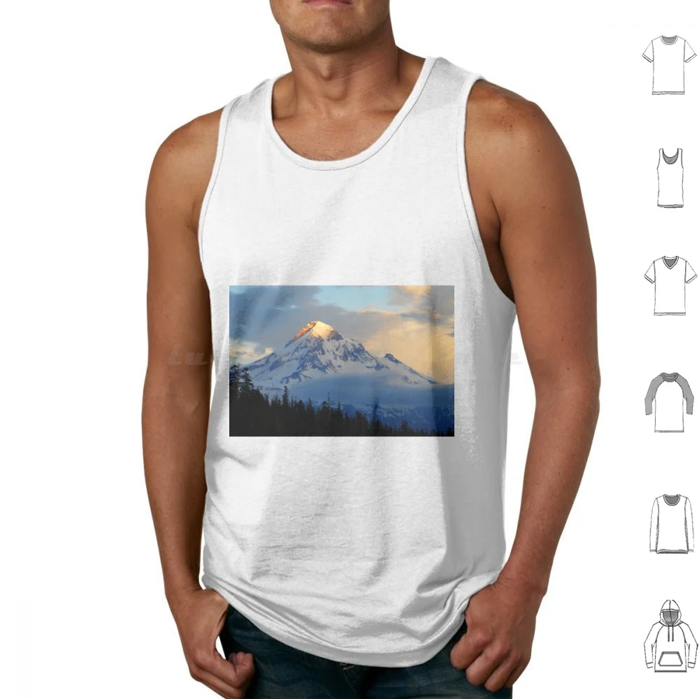 

Last Light At 11 , 250 Ft. Mt Hood , Oregon Tank Tops Vest Sleeveless Sunset Mt Hood Oregon Usa Scenic Lost Lake