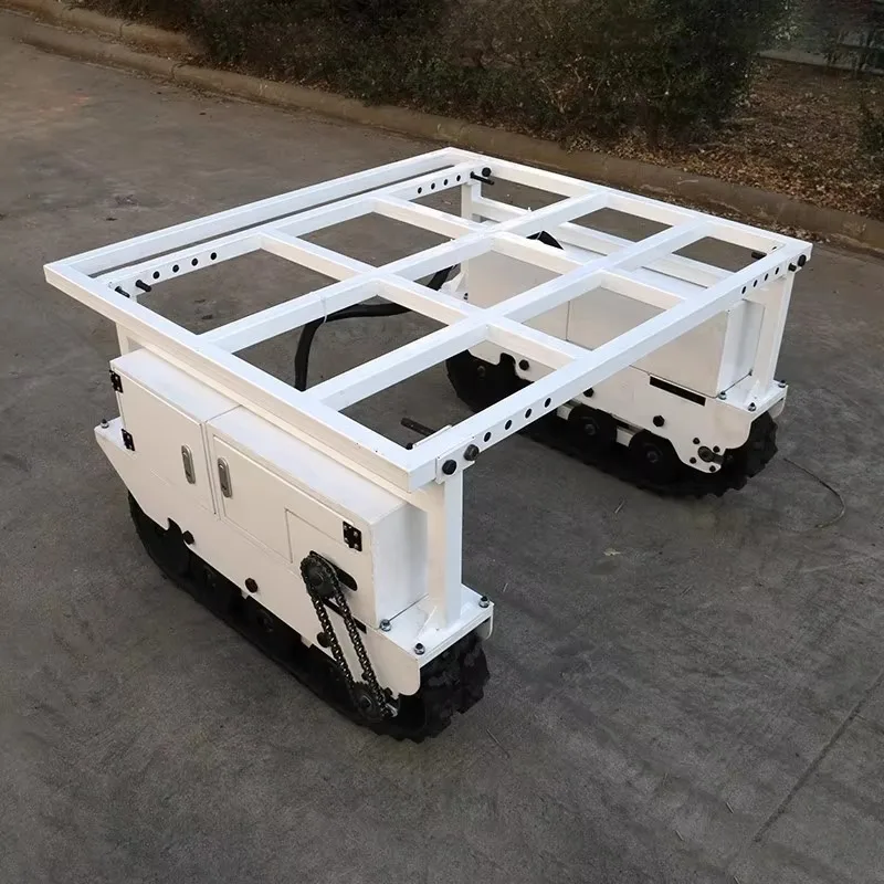 【Popular】 Factory Direct Sales Gantry Crawler Chassis Electric Remote Control Transport Vehicle Rubber Crawler Chassis Can Be Cu