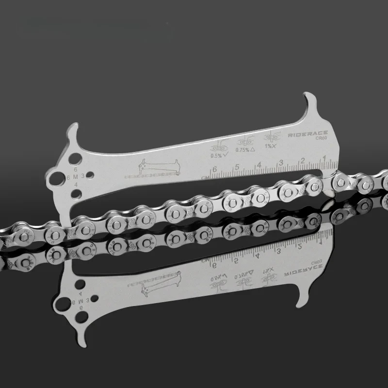 

Bicycle Chain Wear Indicator Ruler Stainless Steel MTB Road Bike Chain Gauge Measurement Checker Repair Tool Replacement Tool