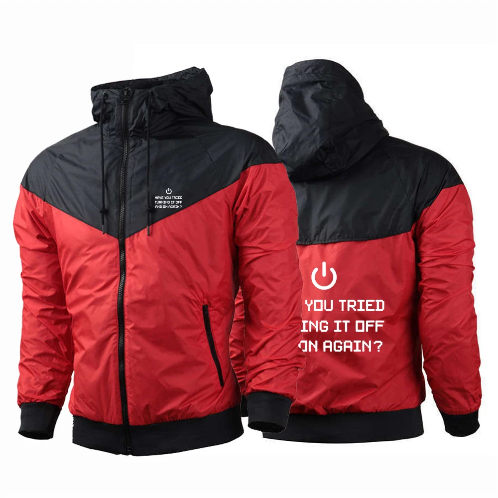 معطف عصري مصمم مرقع للرجال للربيع والخريف هل تحاول ذلك وإيقافًا وإعادة تشغيل شعار طباعة 2025 سترة #5