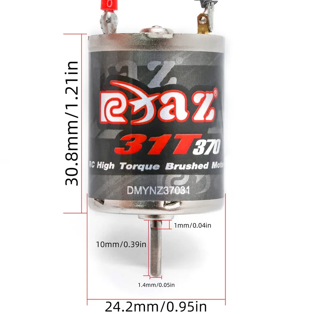 370 380 390 Brushed Motor DC Motor for 1:10 1:12 1:14 1:16 1:18 1:24 RC Crawler Car AXIAL SCX24 Tamiya Wltoys WPL MN HSP RGT