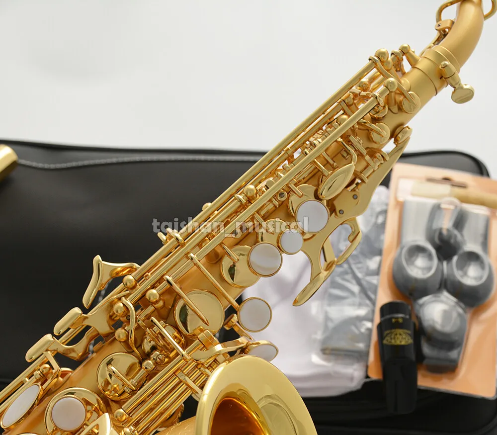 

Luxury Satin Gold Curved Soprano Saxophone WSS-656 QUALITY Sax