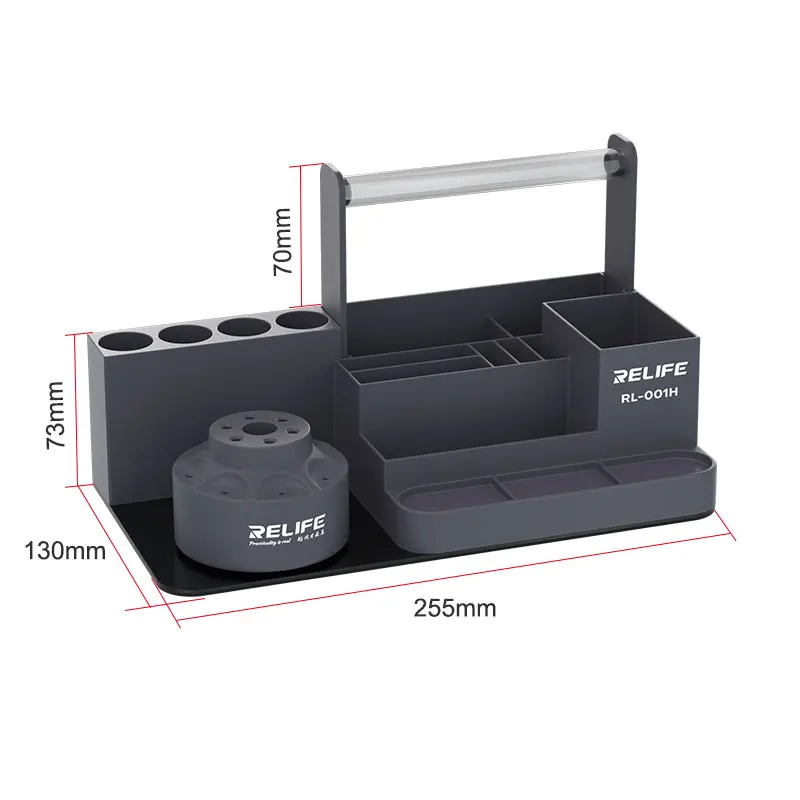 1Pcs blue/grey multifunctional Desktop tool storage box Screwdriver Rotating storage box Solder wire stand for repair tools
