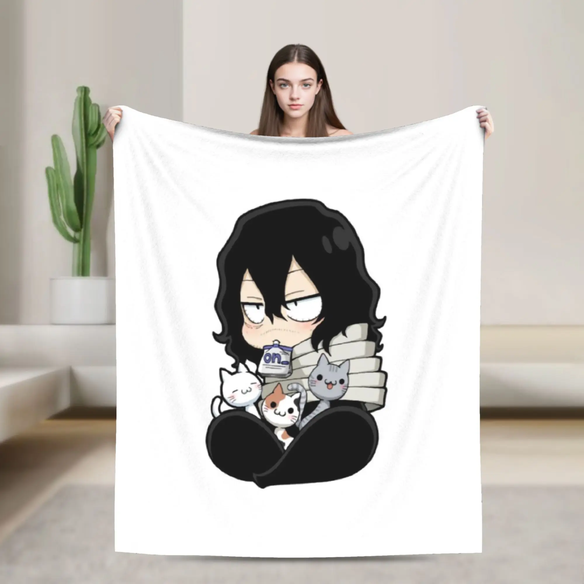 S-Shota A-Aizawa Flannel Blanket Adults Girls  Soft Throw Blanket Winter Home Decor Bedspread Sofa Bed Cover