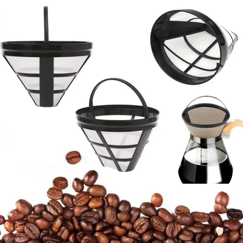 1PC Reusable Coffee Filters Basket Cup Style Coffee Machine Strainer Mesh  Water Purification Equipment Filter Coffeeware
