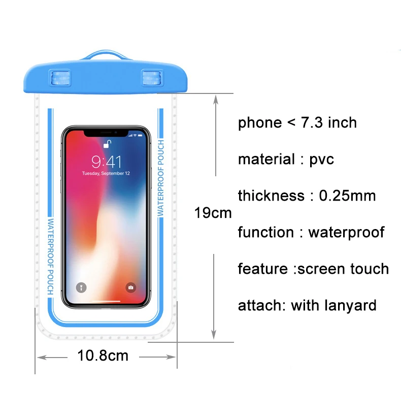 Waterproof Phone Case Swimming Bags for Phone Below 6.7\'\' Diving Bags Underwater Protector Pouch Cover For iPhone Samsung