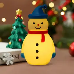 Bateria Powered Snowman Night Light, operado a pilhas, portátil, festivo, LED, luzes para o Natal