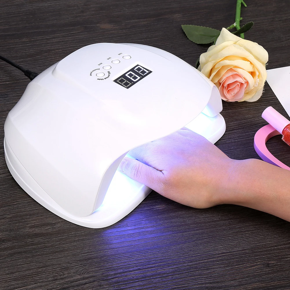 آلة مجفف الأظافر 54 واط SUN X UVLED آلة تجفيف مصباح الأظافر لتجفيف طلاء جل الأظافر مع مستشعر ذكي لفن الأظافر