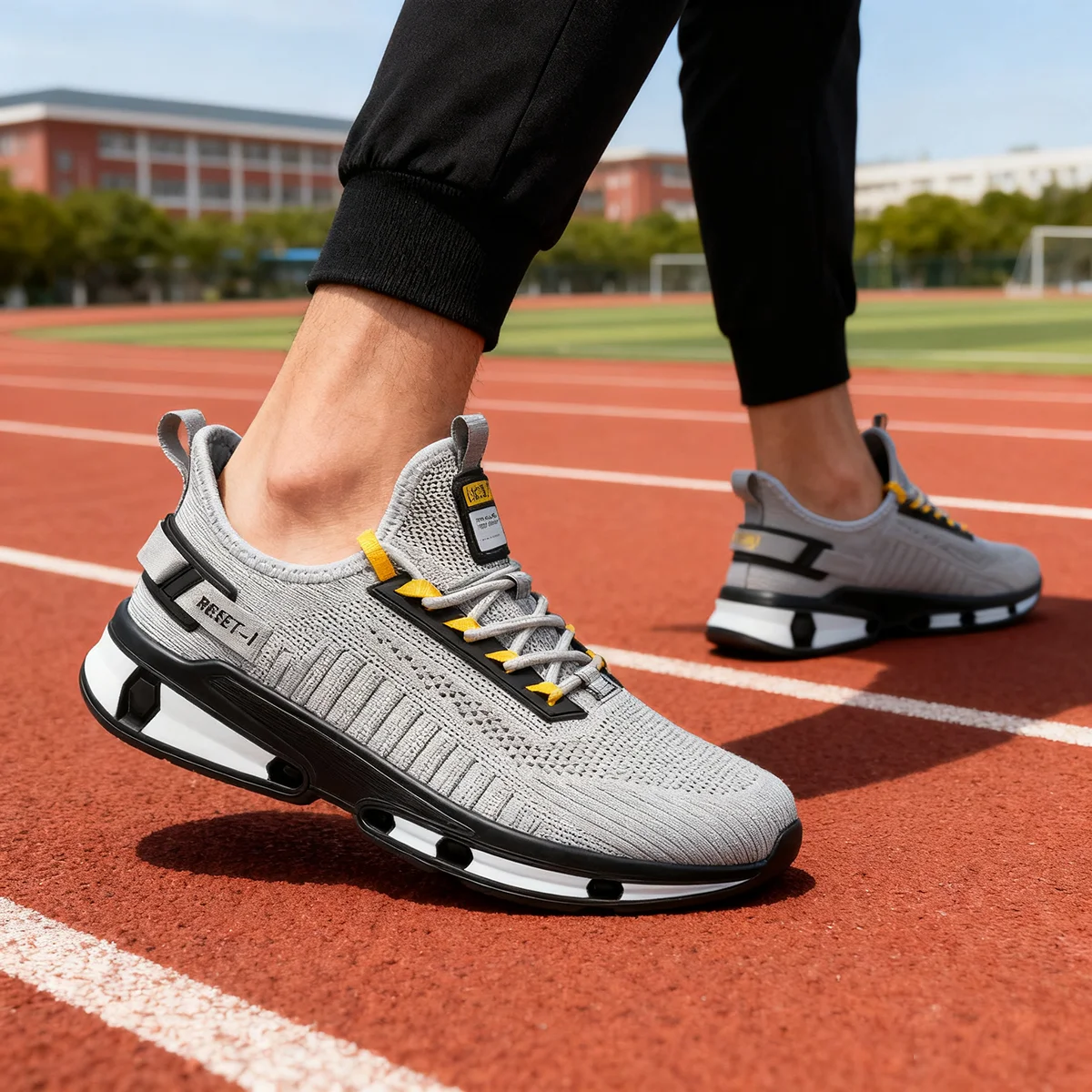 Baasploa Running Shoes For Men Lightweight Casual Men's Designer Mesh Sneakers Lace-Up Male Outdoor Sports Walking Shoe