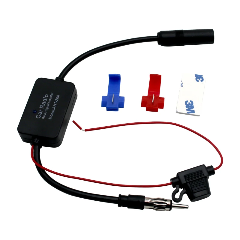 Universal 12V Auto Car Antenna Radio FM Signal Amp Amplifier Booster For Marine Car Vehicle AM/FM Amplifier 88-108MHz