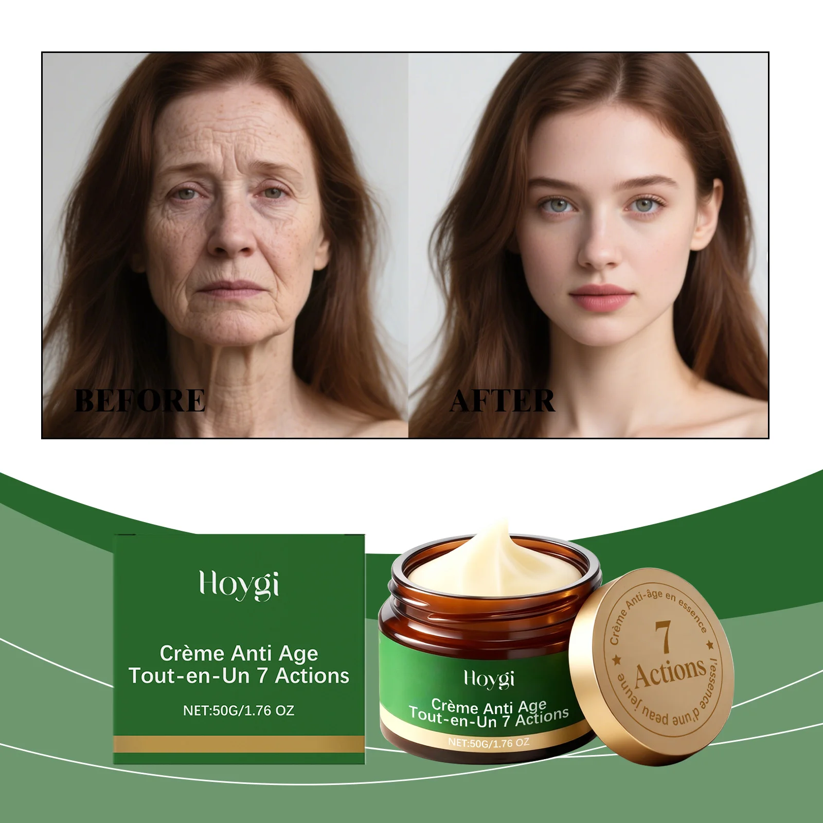 

Seven-in-One Multi-Effect Face Cream Collagen Anti-Wrinkle Redness Reduction Shrink Pores Oil Control Moisturize Brighten Beauty