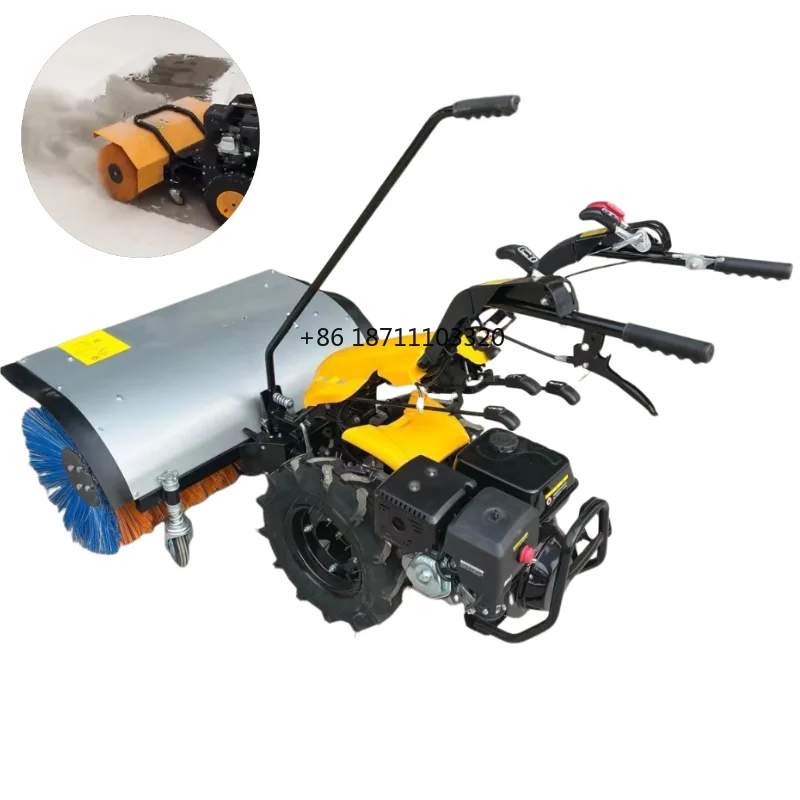 Gasoline Roller Brush Snow Remover District property snow clearing machine Self-propelled full gear snowplow