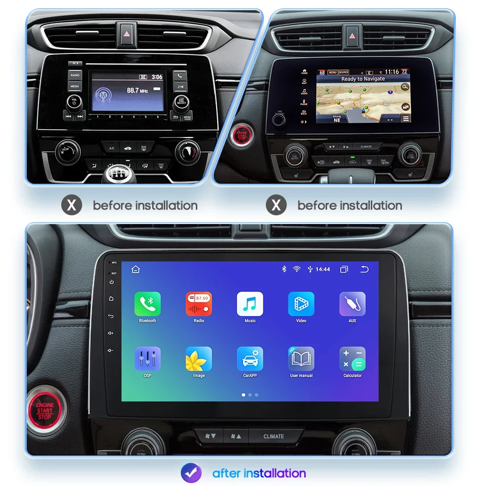 7862 ระบบ 2din Android Autoradio สําหรับ Honda CRV 2017 - 2021 CR-V รถวิทยุเครื่องเล่นวิดีโอมัลติมีเดีย GPS Nav Head Unit Carplay 4G