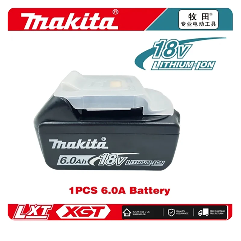 

100% Makita battery, 18V 6.0Ah rechargeable battery, replacing Makita BL1830BL1840BL1850BL1860B, Makita 18v Battery