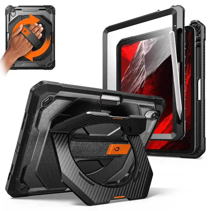 SUPCASE For iPad 11"/10.9” Case A16 (11e/10e generatie) UB Grip Pro Volledige robuuste beschermhoes met draaibare draaitafelstandaard