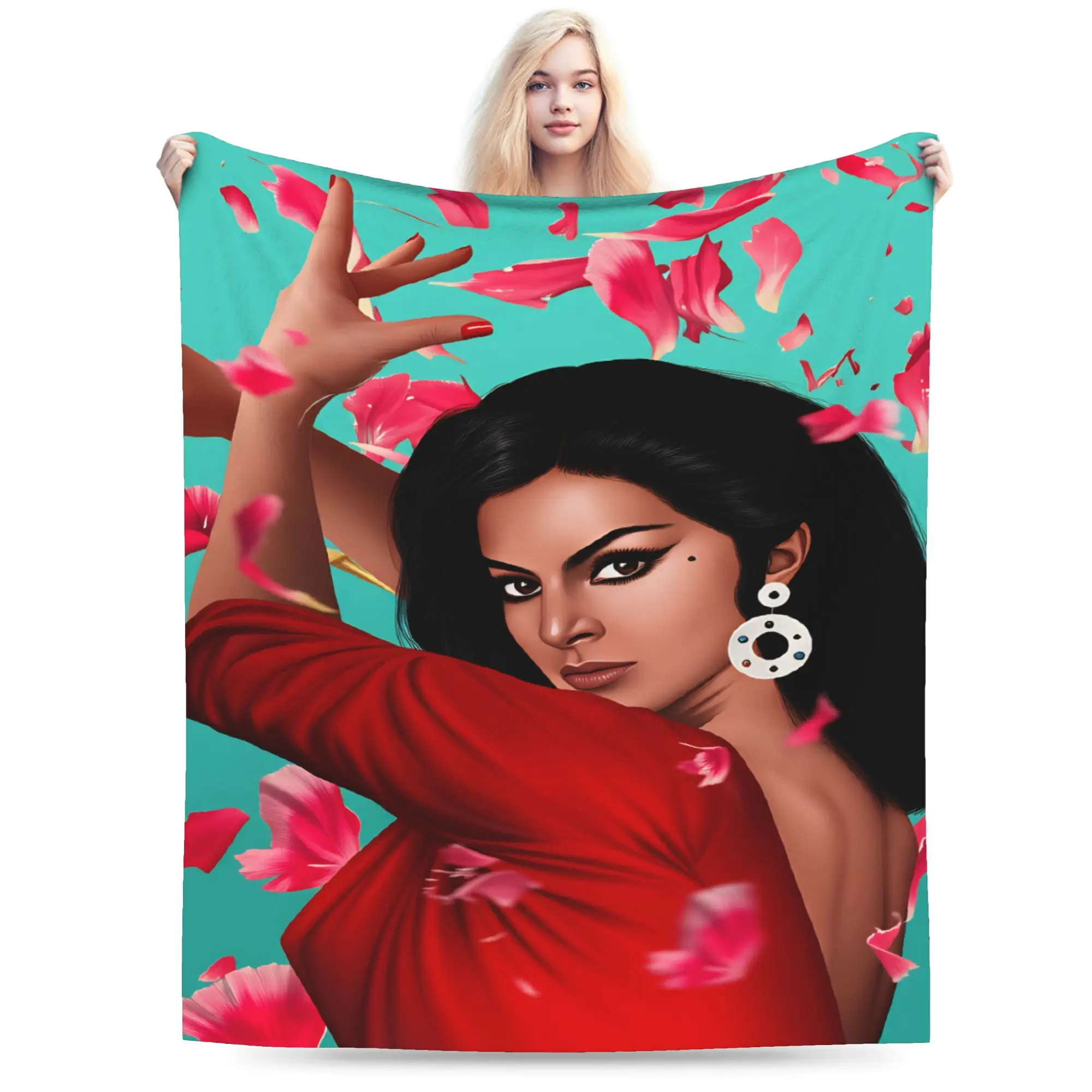 Lola Flores Flannel Blankets Girl  Soft Bedding Throws Autumn Chair Bedspread Sofa Bed Cover