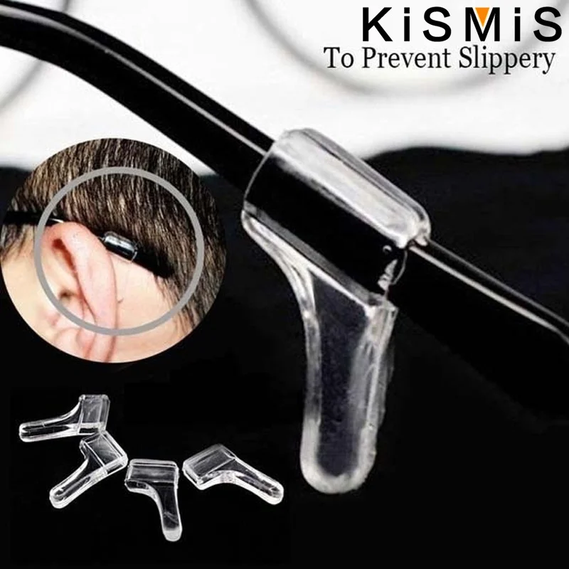 KISMIS 5 Pairs of Nice Silicone Glasses Ear Hooks Tip Eyeglasses Anti Slip Temple Holder