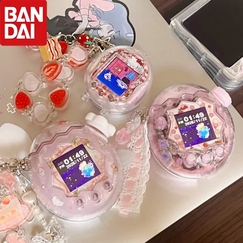 Bandai Original Tamagotchi  Pet Paradise Series Land Version Portable Keychain Interactive Toy For Kids Birthday Gift