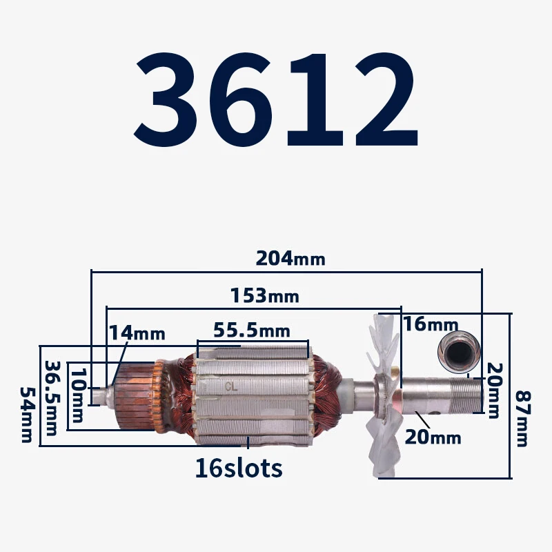 

Engraving Machine Armature Parts for Makita 3612 Engraving Machine Daero Machine Armature Rotor Anchor Stator Coil Replacement