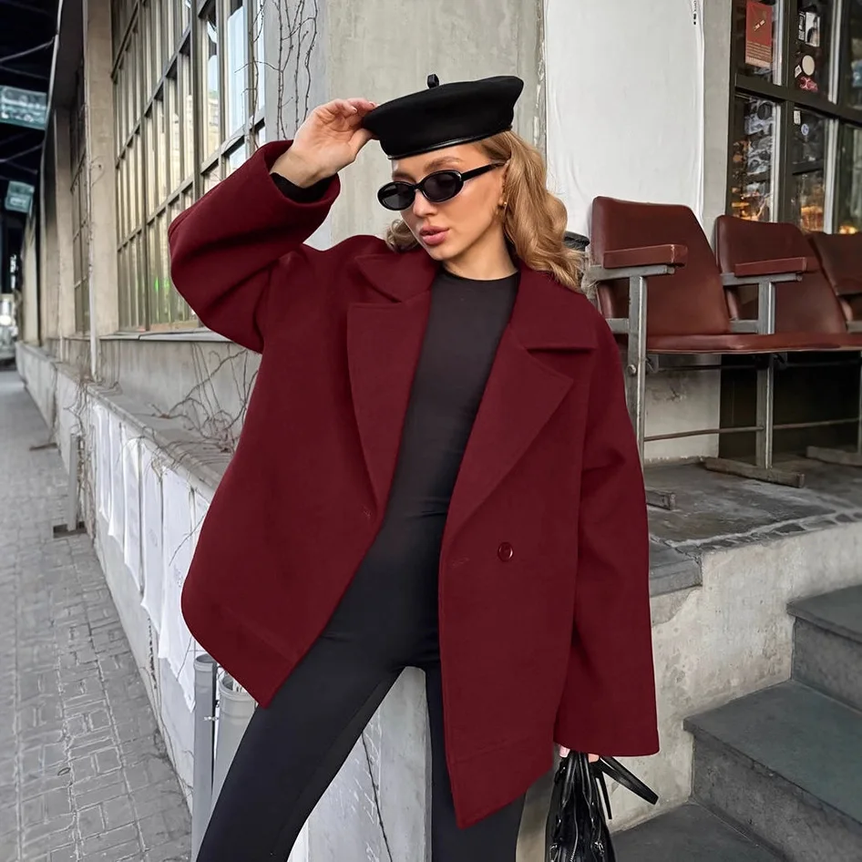 Zekye المألوف الرجعية الدانتيل متابعة معطف الصوف للنساء منتصف طول معطف الصوف المرأة الشتاء سترة المرأة الشتاء معطف جلد الغنم