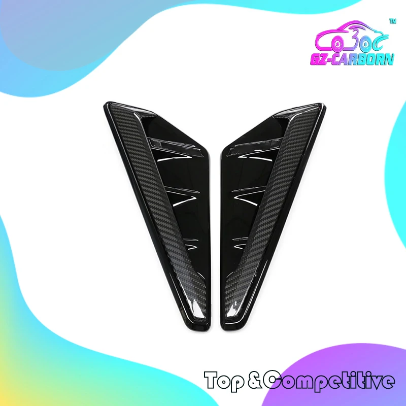 

Gloss Black ABS+Carbon Fiber Replacement Type Styling Car Side Fender Air Vent Trim19-22 For BMW X5 G05 X5M F95 With Emblem