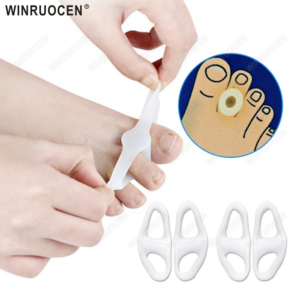 

1/2 Pairs Corrector Pain Relief Stretchers Bunion Toe Separators Gel Straighteners 2 Holes man women foot care WINRUOCEN
