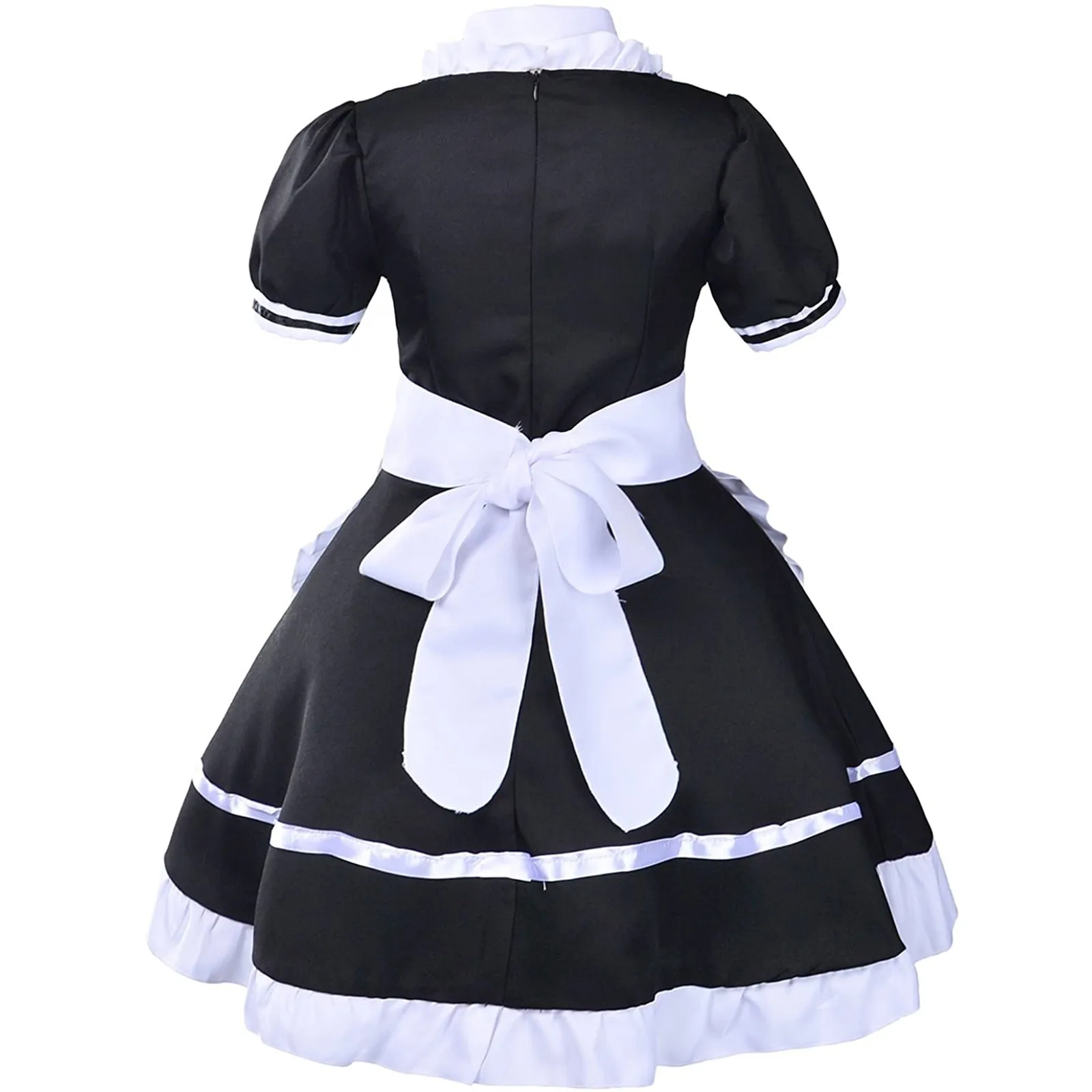 Tenue de femme de chambre chat noir et blanc, cosplay sexy Lolita Anime, uniforme de femme de chambre fille douce mignonne, ensemble de olympiques de scène, 2024