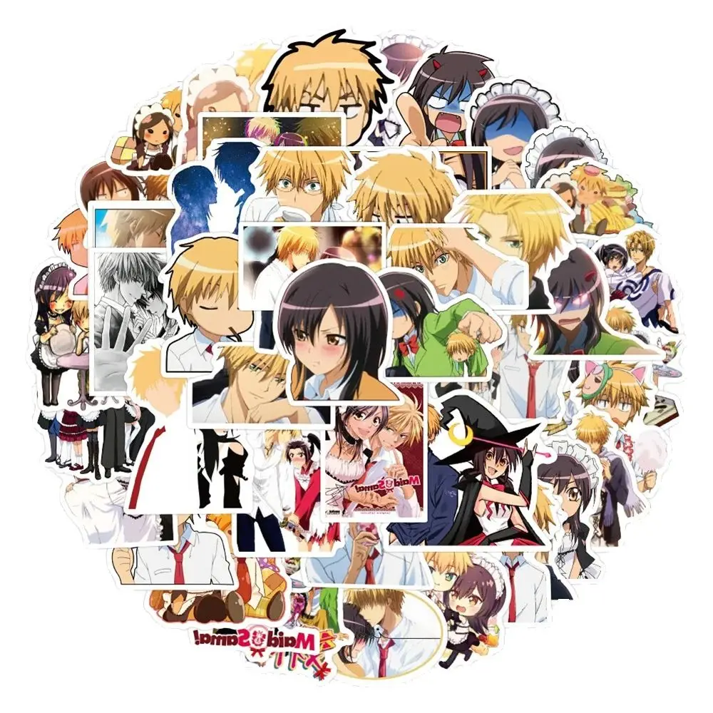 50PCS الكرتون أنيمي الرئيس خادمة الكبار الكتابة على الجدران ملصقات السيارات دفتر سكوتر ملصقات