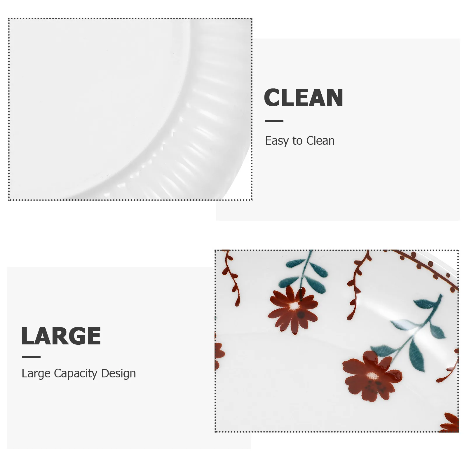 

Japanese Style Sunflower Ceramic Plate Salad Pasta Dessert Heat Cold Resistant Large Capacity Smooth Surface Tableware