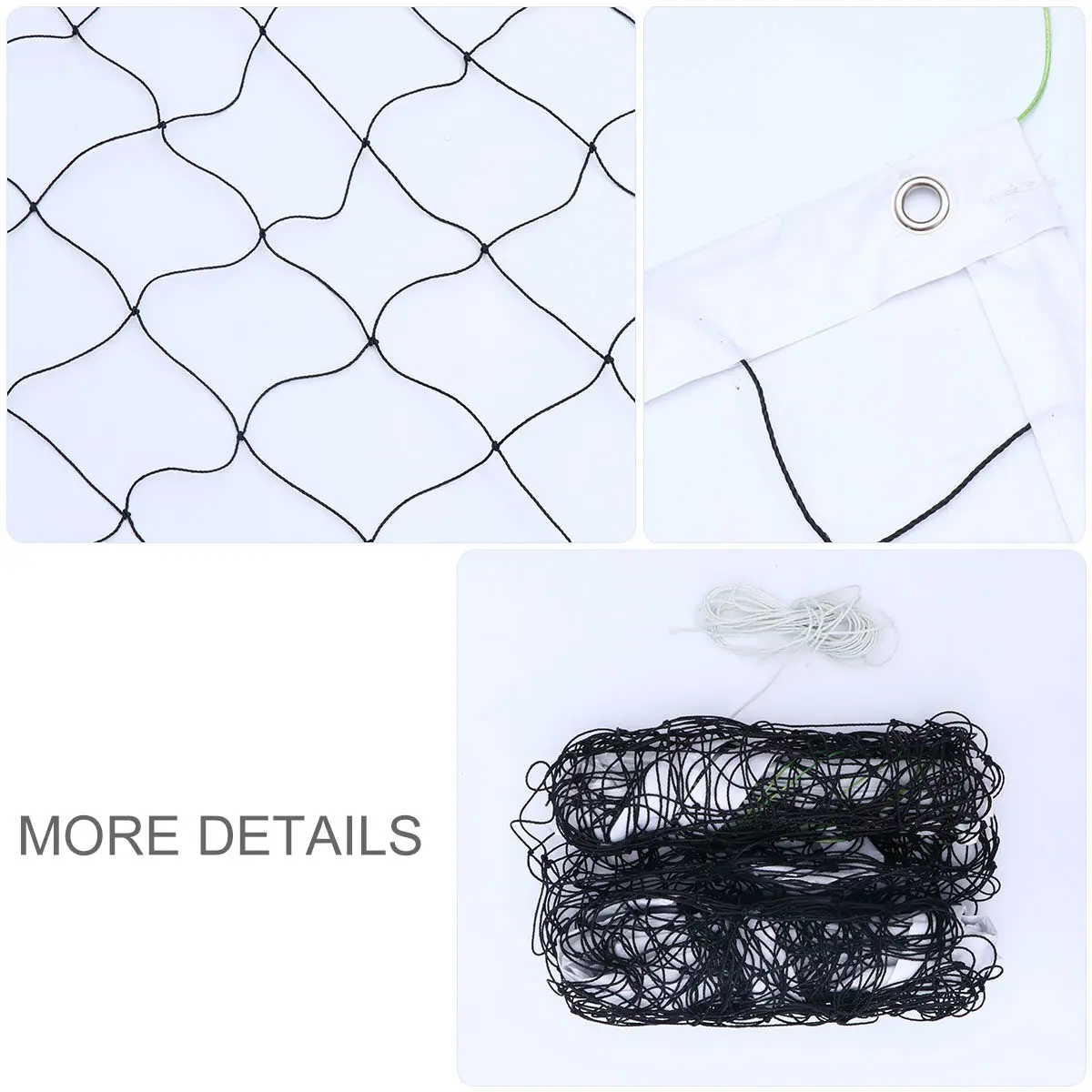 1Set Sports Volleyball Net High Strength Mesh Lightweight Easy Carry Beach Volleyball Net for Family Exercise Training Backyard