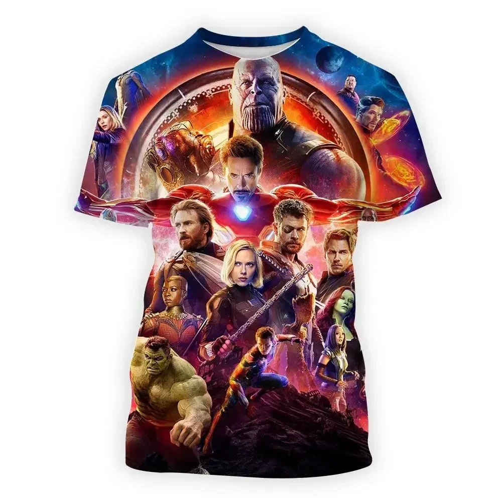 Marvel T-shirt Kids Hulk Superhero 3d T-shirt Male Female Summer Short Sleeve Top T-shirt Female Anime Unisex T-shirt