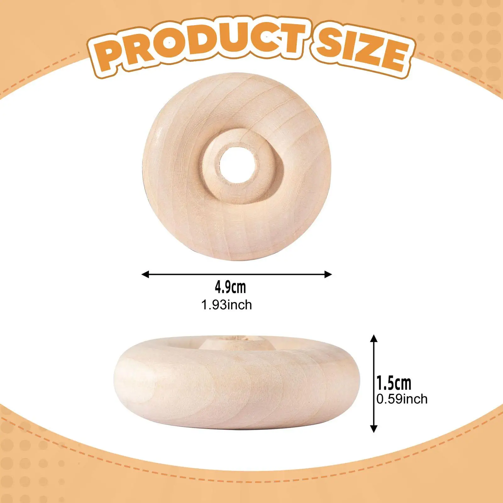 

20Pcs Slab Wooden Wheels Decor DIY Tires Thick Flat Mini 2" Dia Wood Wheel Toy Wheels Crafts for Trucks Cars Carft Projects